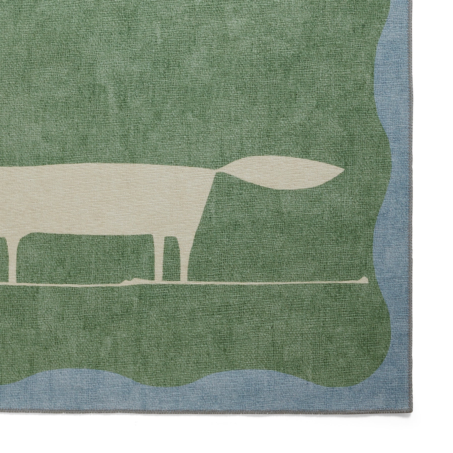 Scion Mr Fox Green White Rug from Roseland Furniture