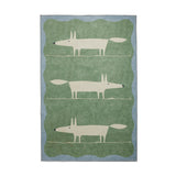Scion Mr Fox Green White Rug from Roseland Furniture