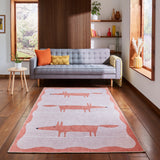 Scion Mr Fox Pink Terra Rug from Roseland Furniture