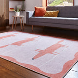 Scion Mr Fox Pink Terra Rug from Roseland Furniture