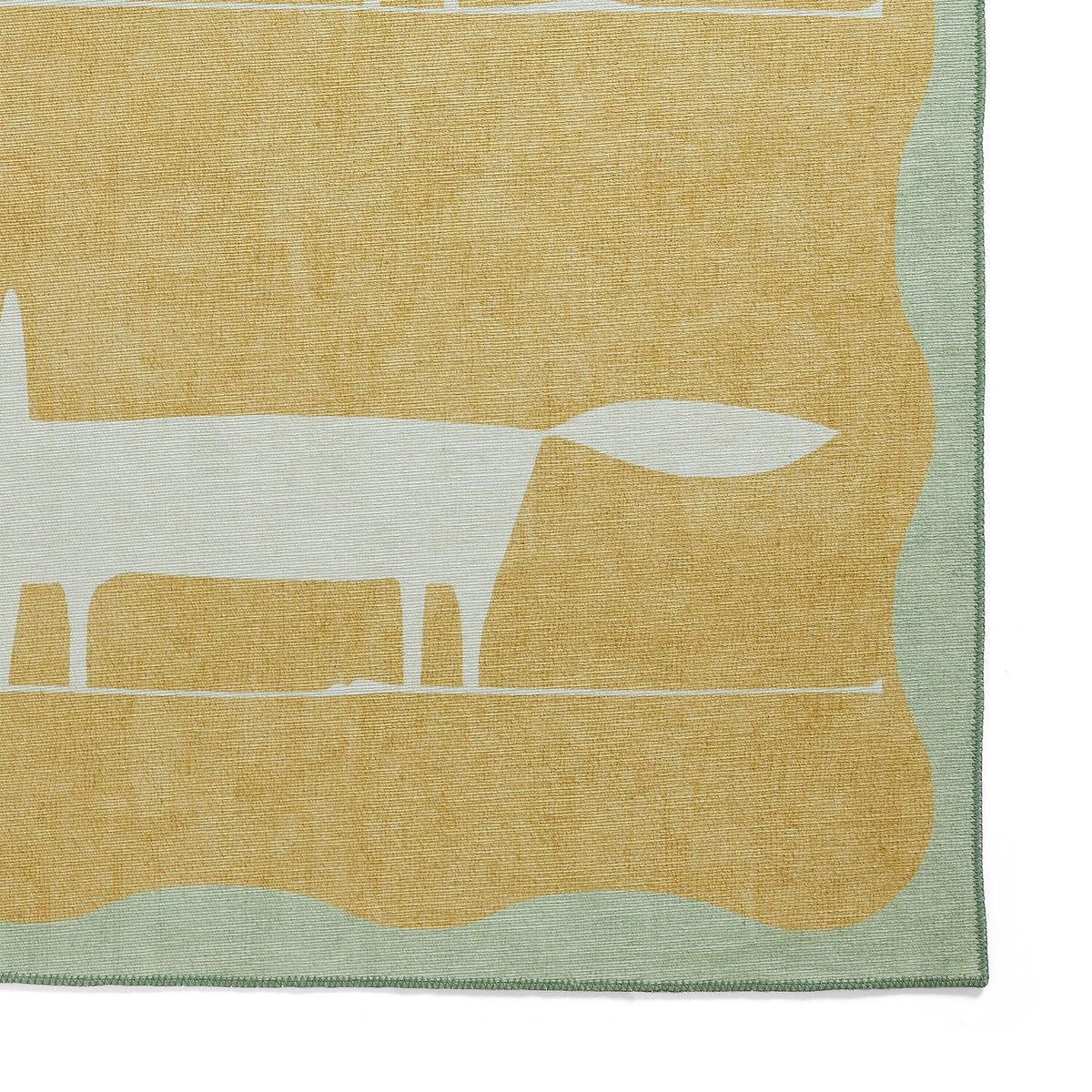 Scion Mr Fox Yellow White Rug from Roseland Furniture