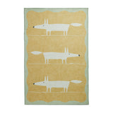 Scion Mr Fox Yellow White Rug from Roseland Furniture