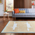 Scion Mr Fox Yellow White Rug from Roseland Furniture