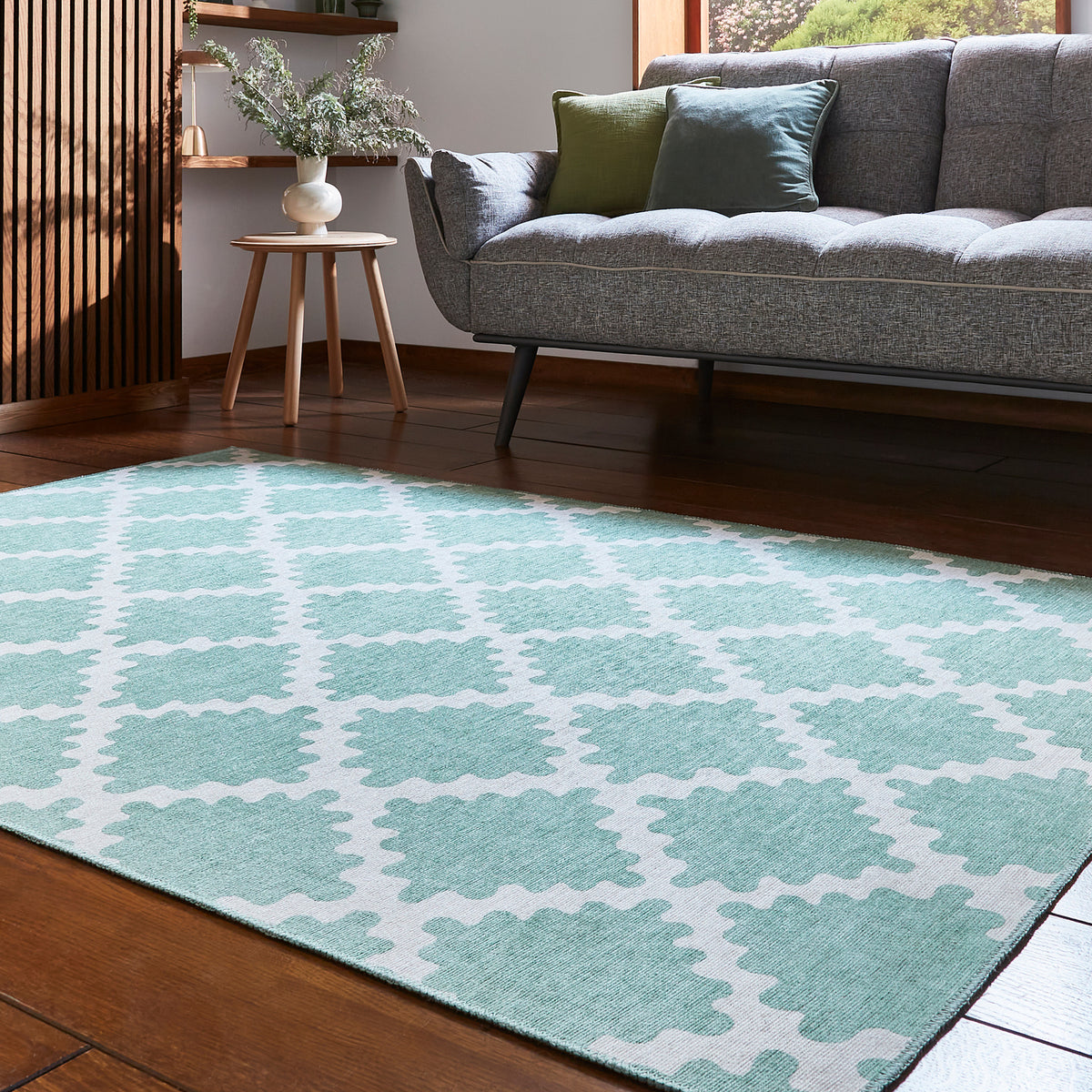 Scion Swithland Evergreen Rug from Roseland Furniture