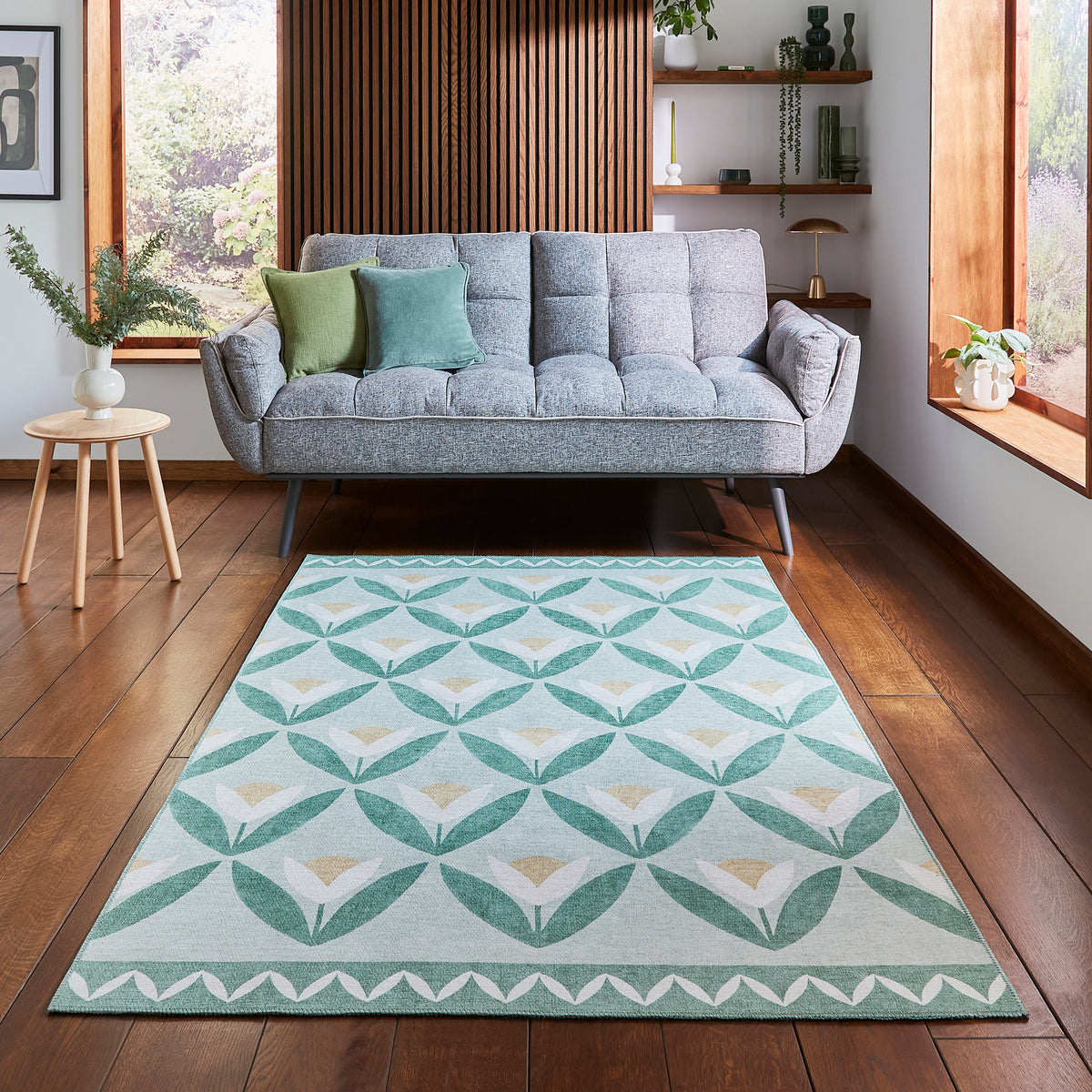 Scion Tulip Trellis Pine Rug from Roseland Furniture