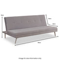 Sadie Click Clack Sofa Bed in Grey Dimensions by Roseland Furniture