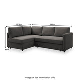 Staunton Corner Sofabed Grey from Roseland Furniture