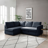 Staunton Corner Sofabed Navy from Roseland Furniture