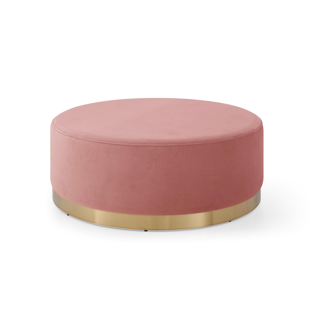 Mia Velvet Footstool Blush Pink from Roseland Furniture