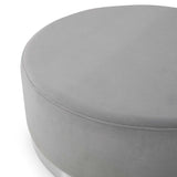 Mia Velvet Footstool Grey from Roseland Furniture