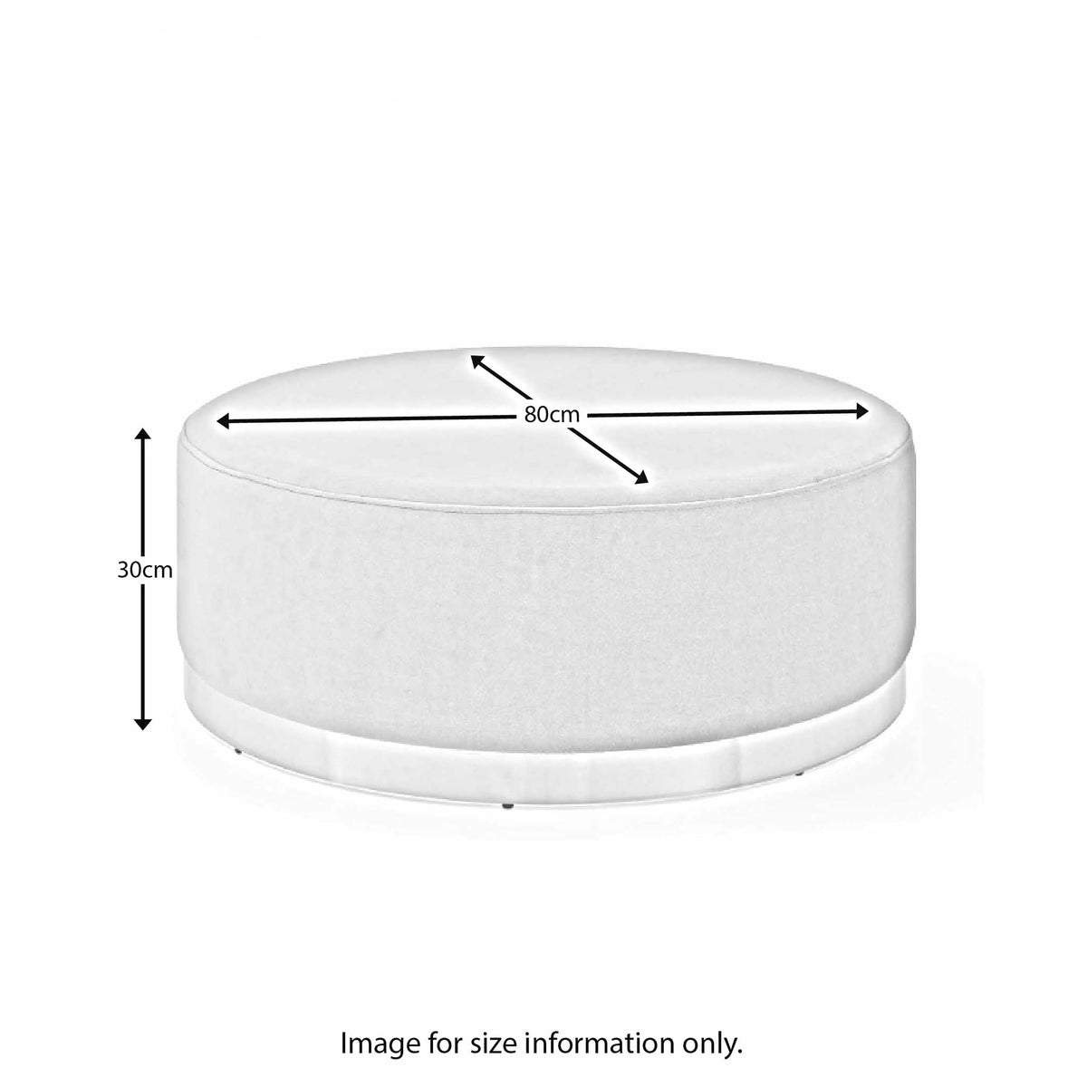 Mia Velvet Footstool dimensions