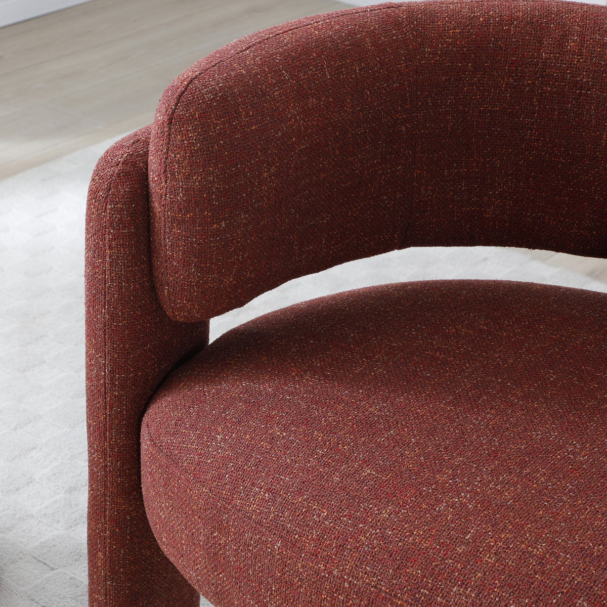 Lenore Curved Armchair Rust from Roseland Furniture