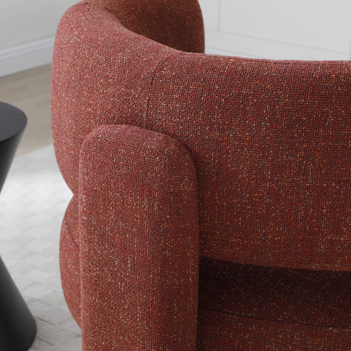 Lenore Curved Armchair Rust from Roseland Furniture
