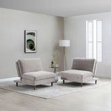 Carrington Chenille Click Clack Lounge Chair Natural from Roseland Furniture