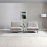 Carrington Chenille Click Clack Lounge Chair Natural from Roseland Furniture