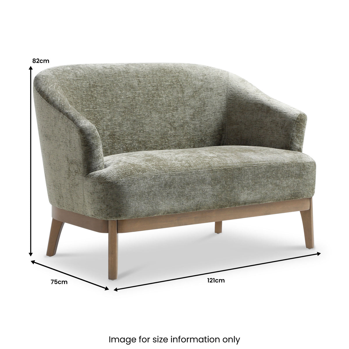 Lucinda Chenille 2 Seater Sofa Olive from Roseland Furniture