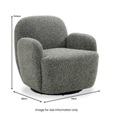 Portia Swivel Armchair Olive from Roseland Furniture