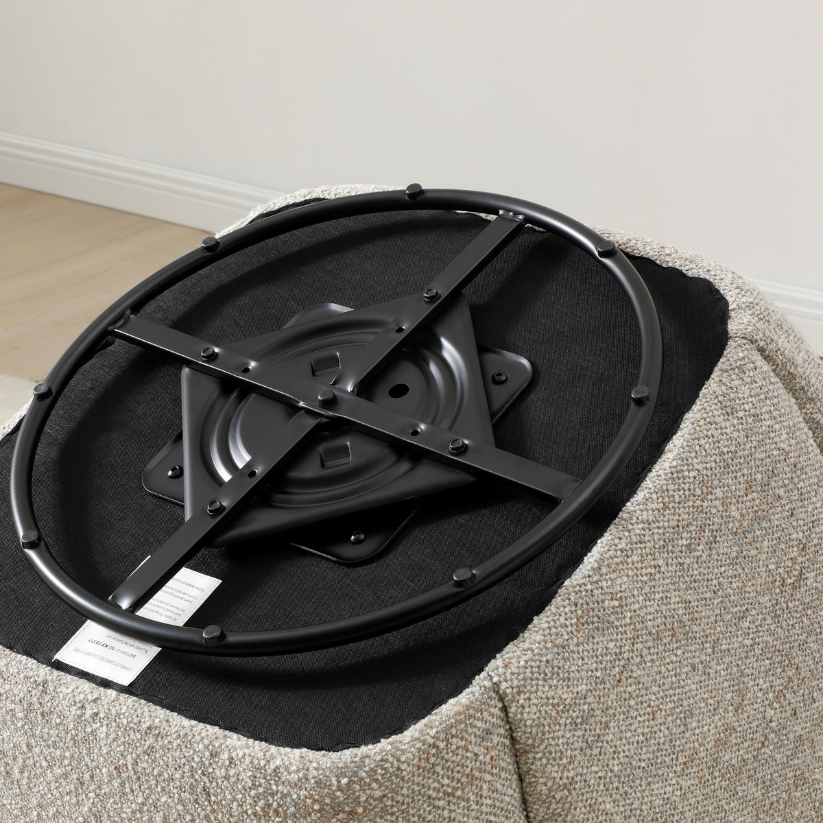 Portia Swivel Armchair Natural from Roseland Furniture