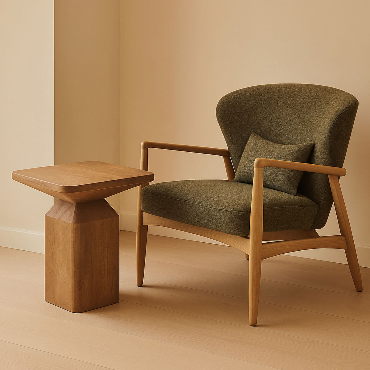 Nao Mango Wood Lamp Table from Roseland Furniture