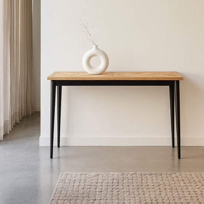 Maeko Parquet Mango Wood Console Table