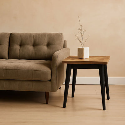 Maeko Parquet Mango Wood Lamp Table