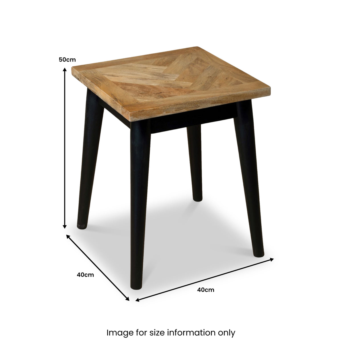 Maeko Parquet Mango Wood Lamp Table from Roseland Furniture