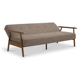 Frazier Button Back Sofa Bed Taupe from Roseland Furniture