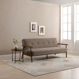 Frazier Button Back Sofa Bed Taupe from Roseland Furniture