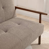 Frazier Button Back Sofa Bed Taupe from Roseland Furniture