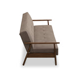 Frazier Button Back Sofa Bed Taupe from Roseland Furniture