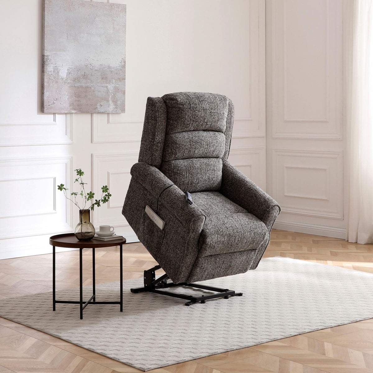 Hendry Twin Motor Power Recliner Armchair Grey from Roseland Furniture