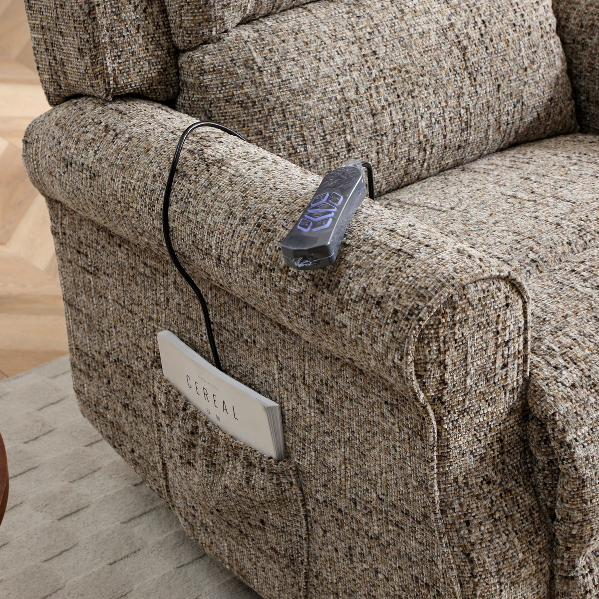 Hendry Twin Motor Power Recliner Armchair Fawn from Roseland Furniture