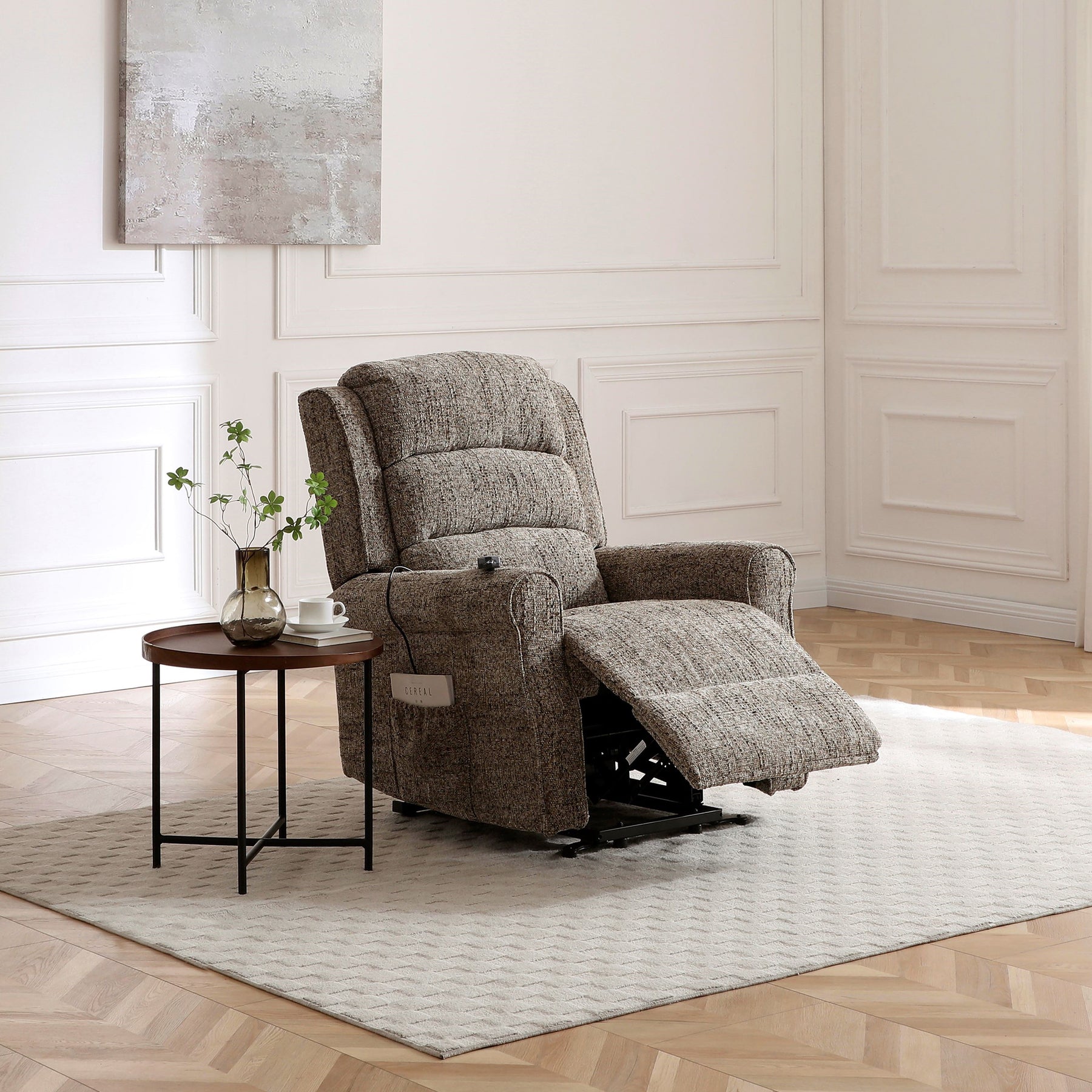 Hendry Twin Motor Power Recliner Armchair Fawn from Roseland Furniture