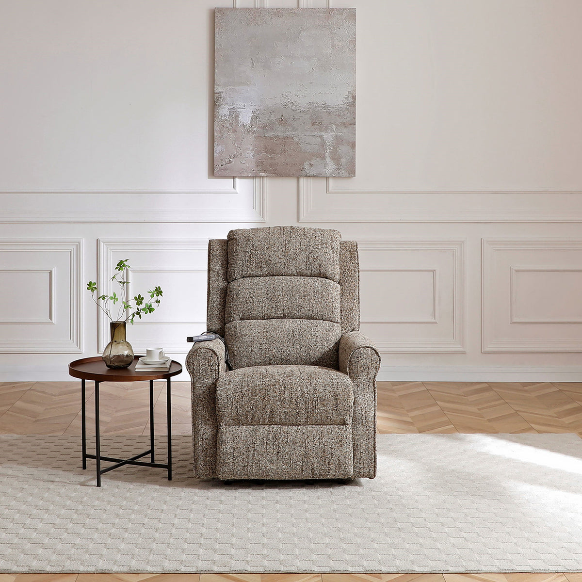Hendry Twin Motor Power Recliner Armchair Fawn from Roseland Furniture