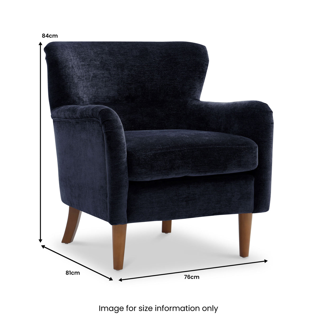 Arkwright Wingback Armchair Navy from Roseland Furniture