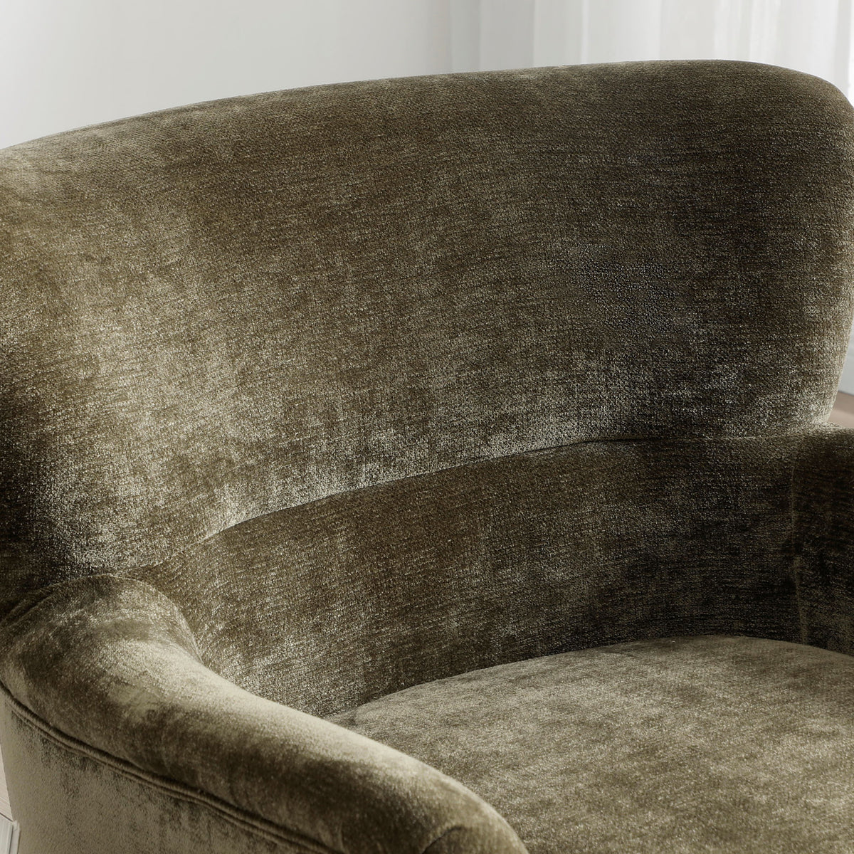 Arkwright Wingback Armchair Olive from Roseland Furniture