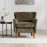 Arkwright Wingback Armchair Olive from Roseland Furniture