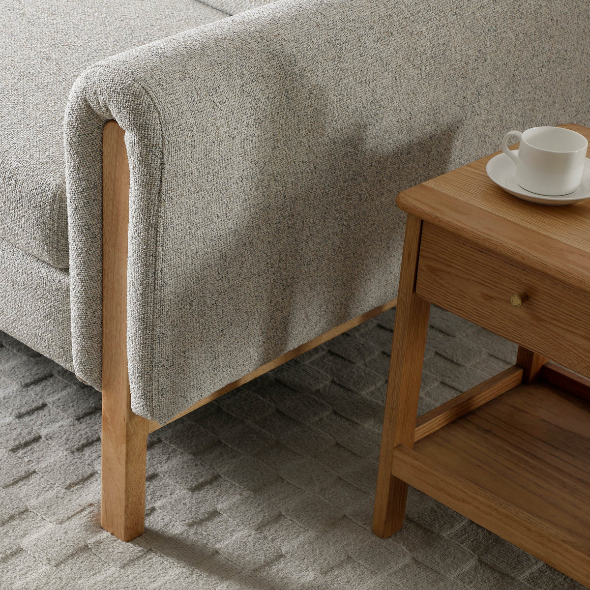 Alverton Upholstered Click Clack Sofa Bed Natural from Roseland Furniture