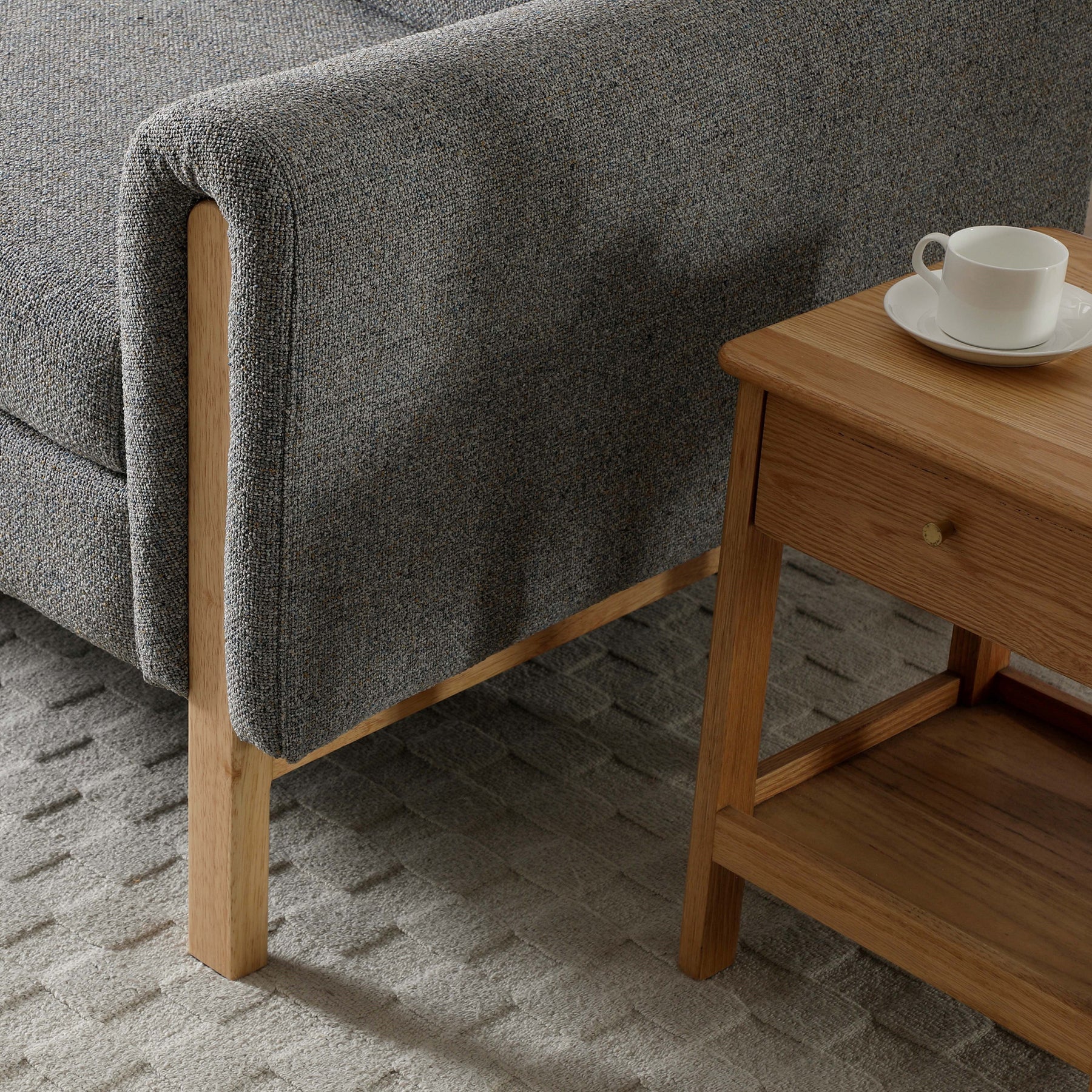 Alverton Upholstered Click Clack Sofa Bed Grey from Roseland Furniture