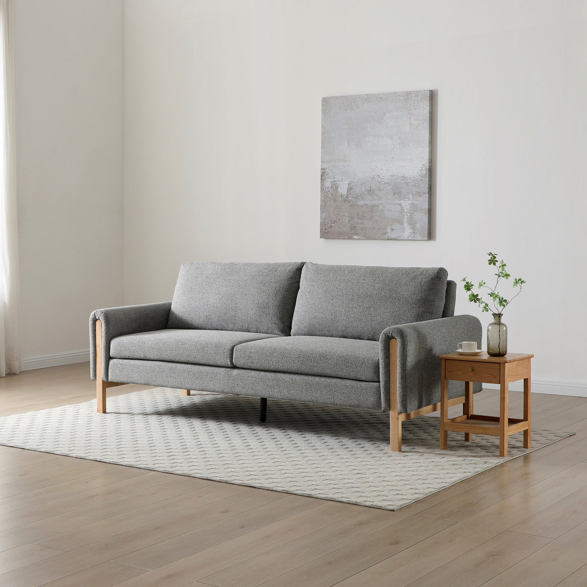 Alverton Upholstered Click Clack Sofa Bed Grey from Roseland Furniture
