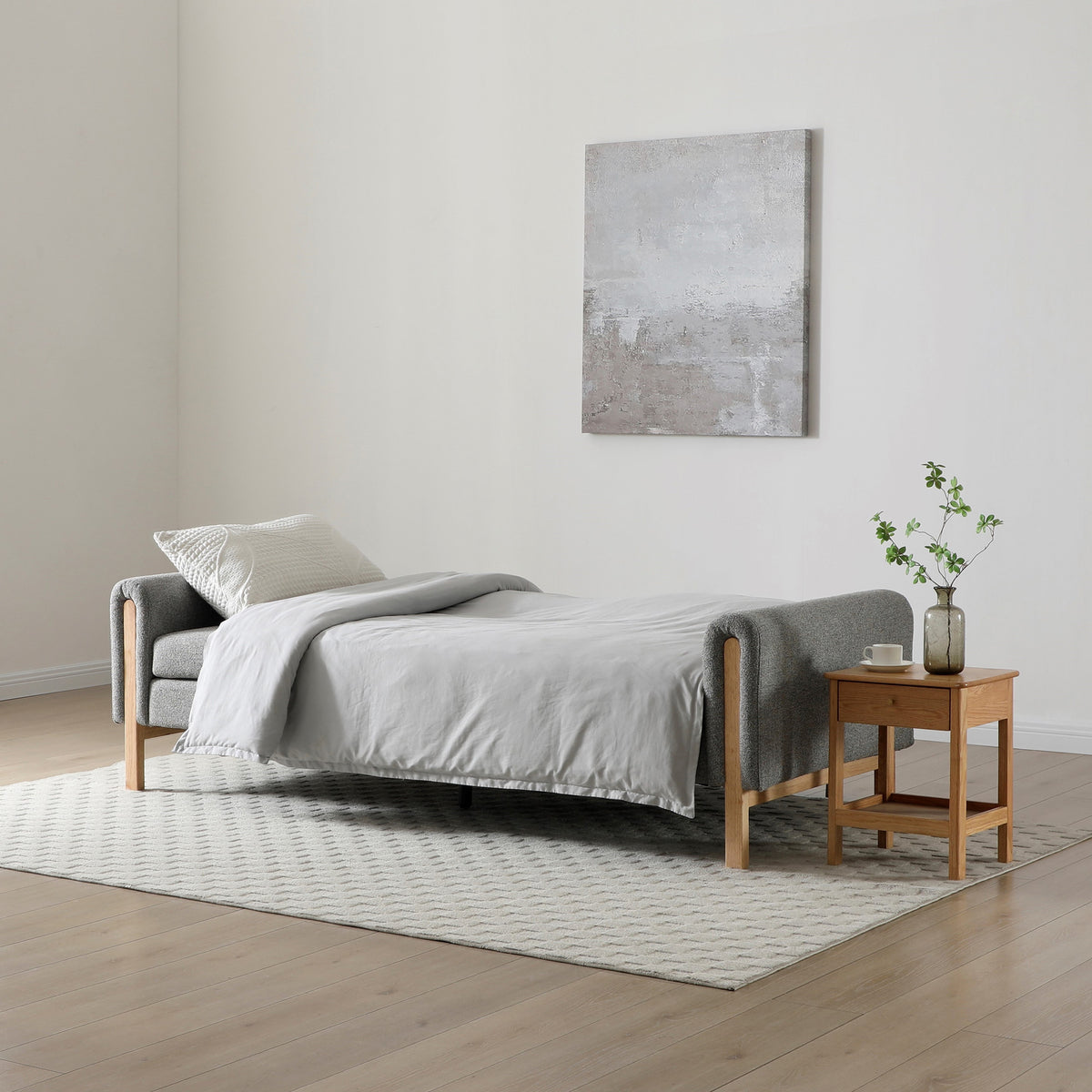 Alverton Upholstered Click Clack Sofa Bed Grey from Roseland Furniture