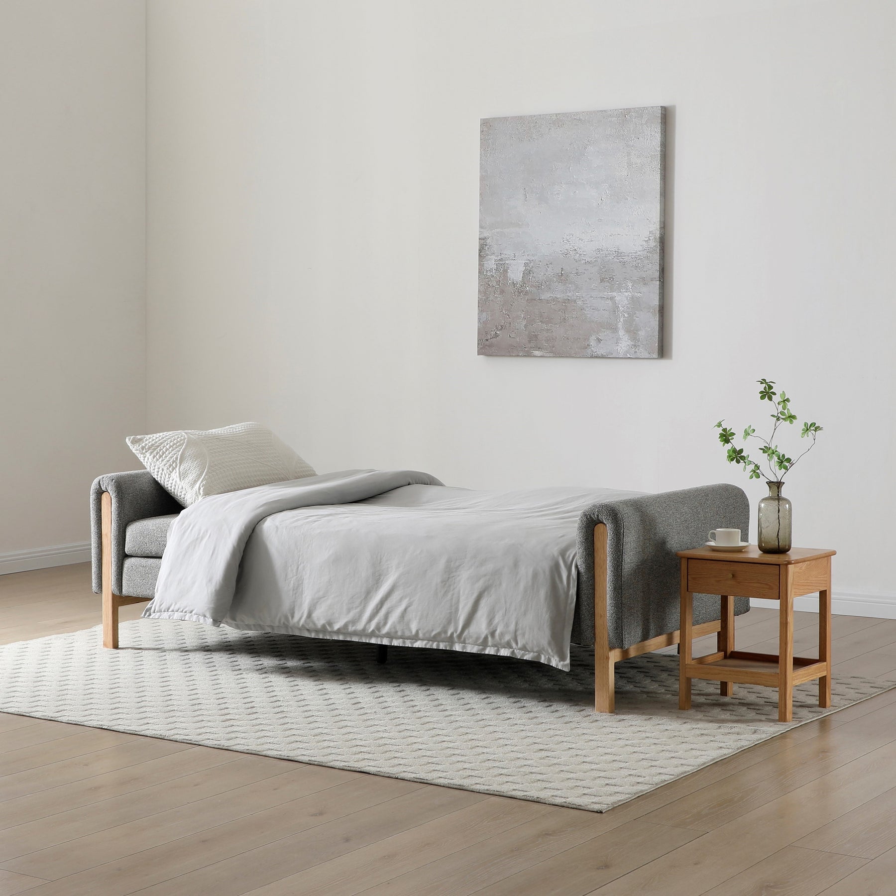 Alverton Upholstered Click Clack Sofa Bed Grey from Roseland Furniture