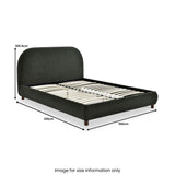 Langford Upholstered Bed Frame Olive Double from Roseland Furniture