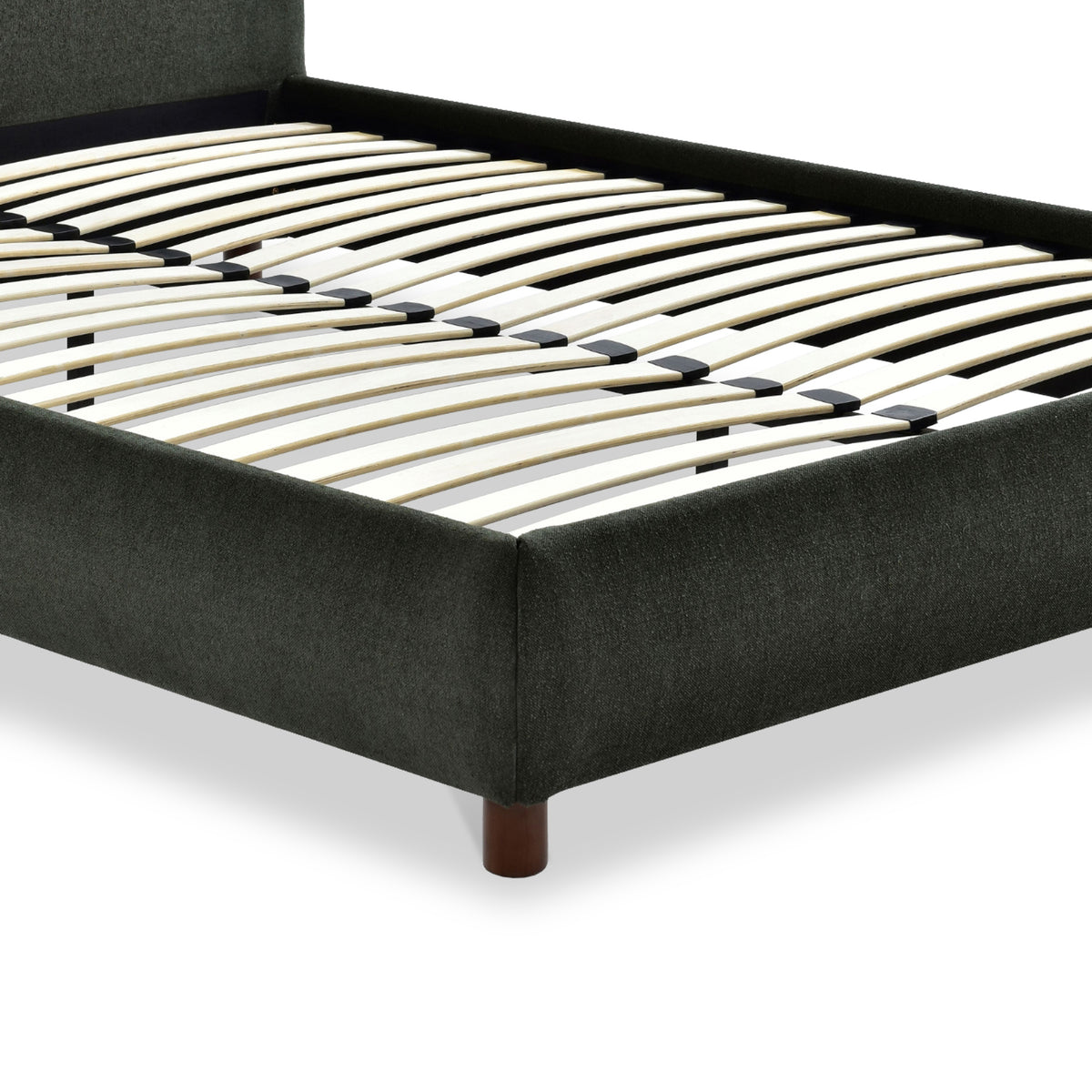 Langford Upholstered Bed Frame Olive King from Roseland Furniture