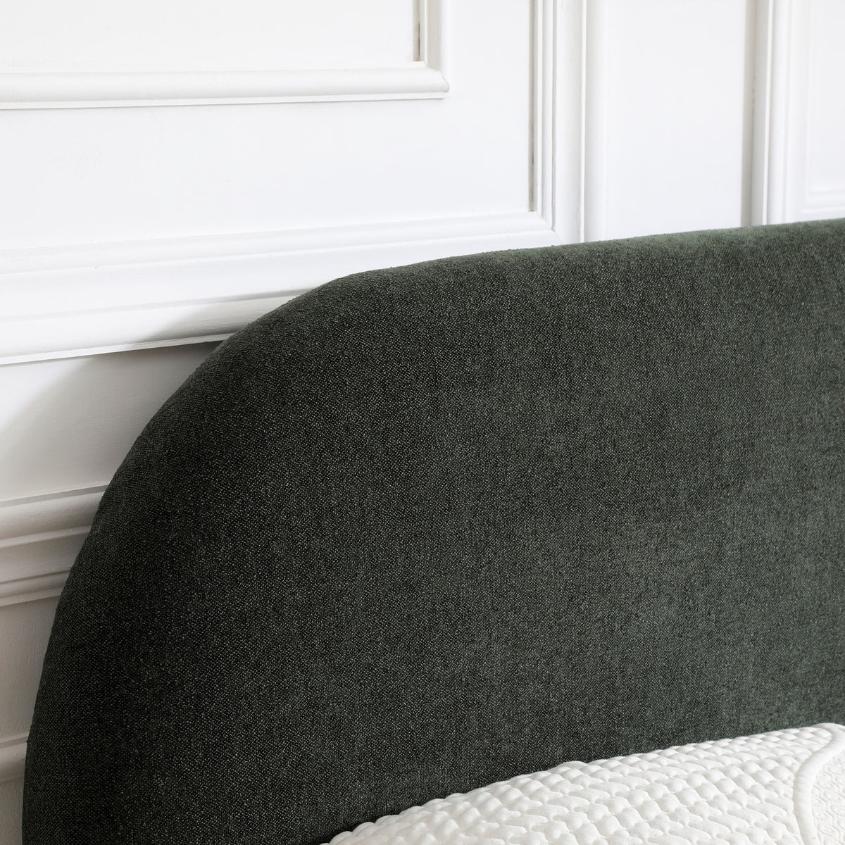 Langford Upholstered Bed Frame Olive King from Roseland Furniture