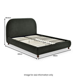 Langford Upholstered Bed Frame Olive King from Roseland Furniture