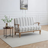 Sandringham Striped Linen 2 Seater Sofa from Roseland Furniture