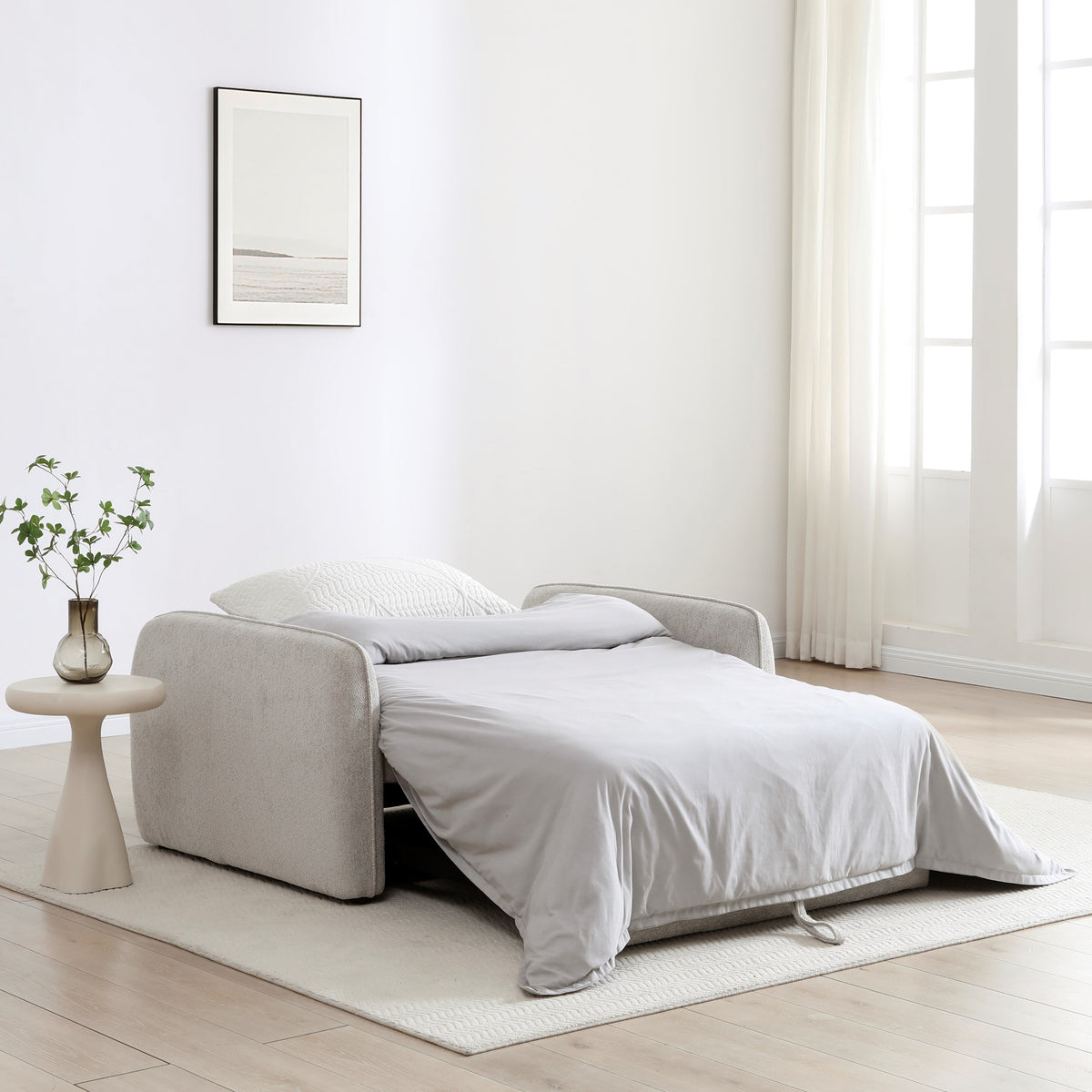 Mylo 2 Seater Sofa Bed Natural from Roseland Furniture