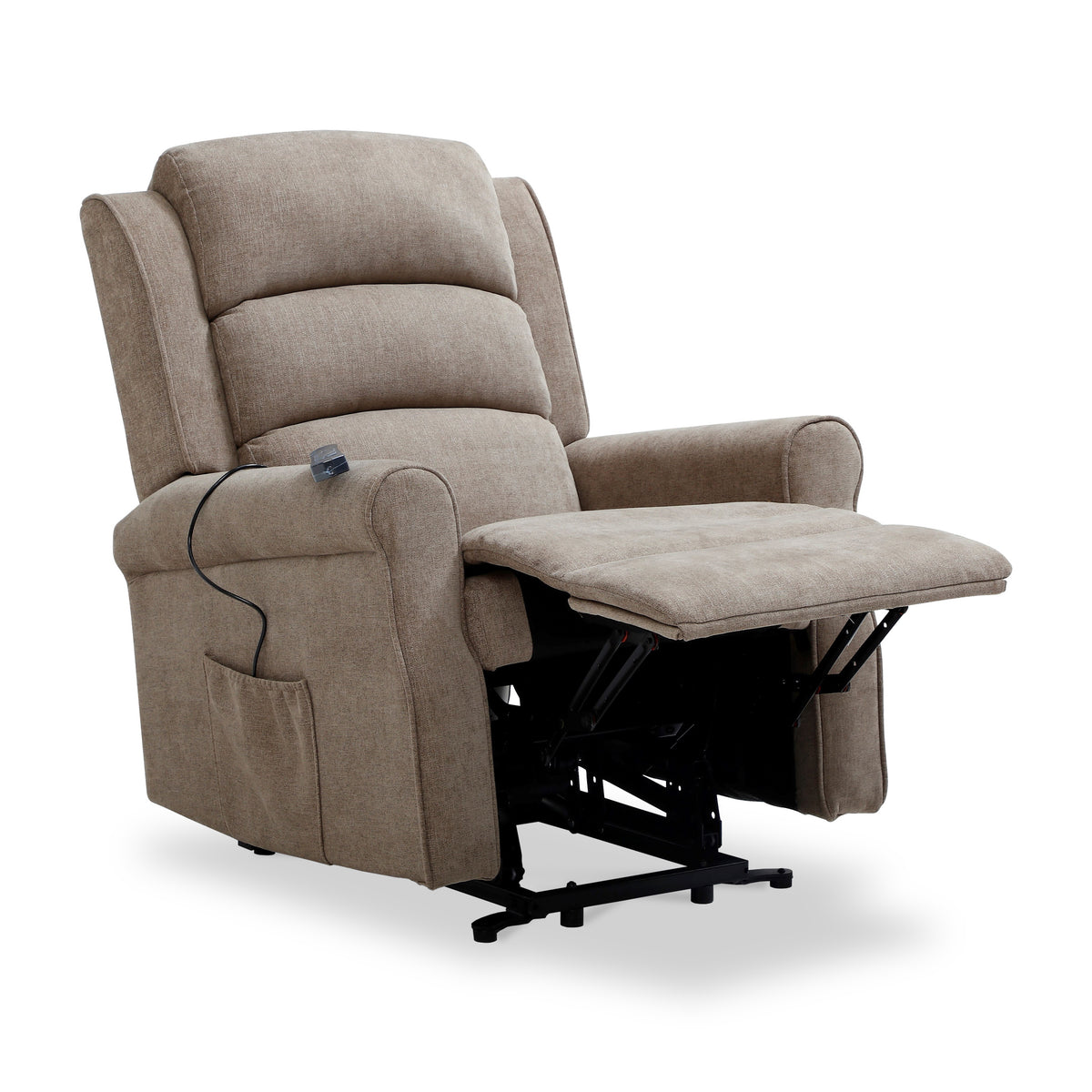 Hendry Twin Motor Power Recliner Armchair Mushroom from Roseland Furniture