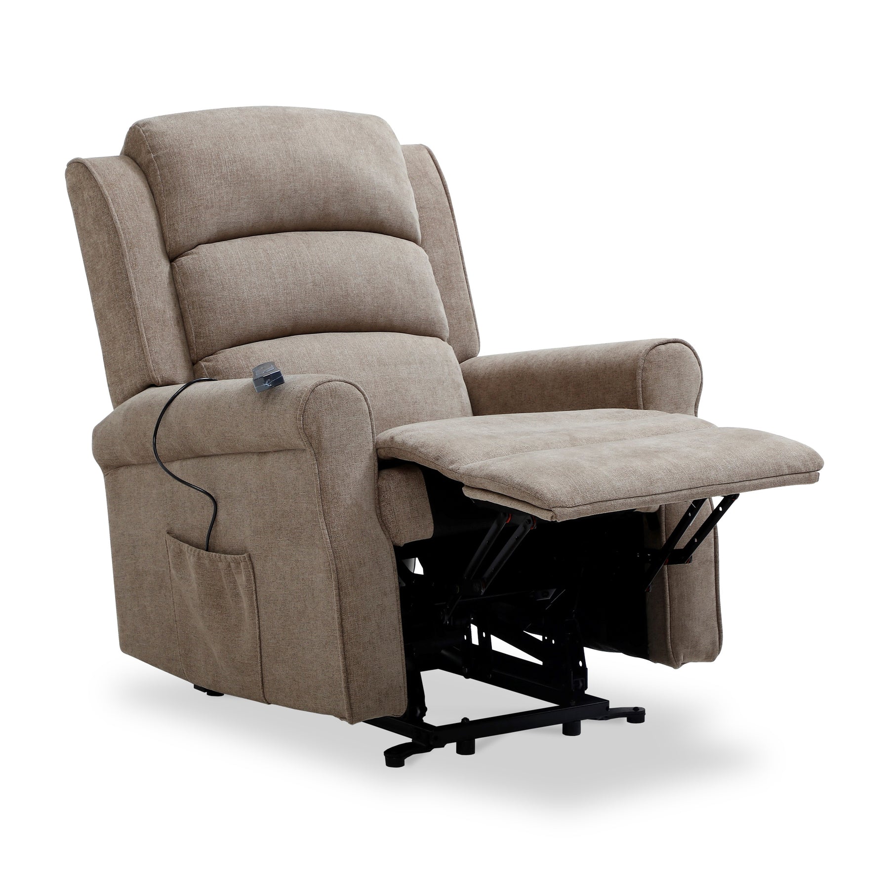 Hendry Twin Motor Power Recliner Armchair Mushroom from Roseland Furniture